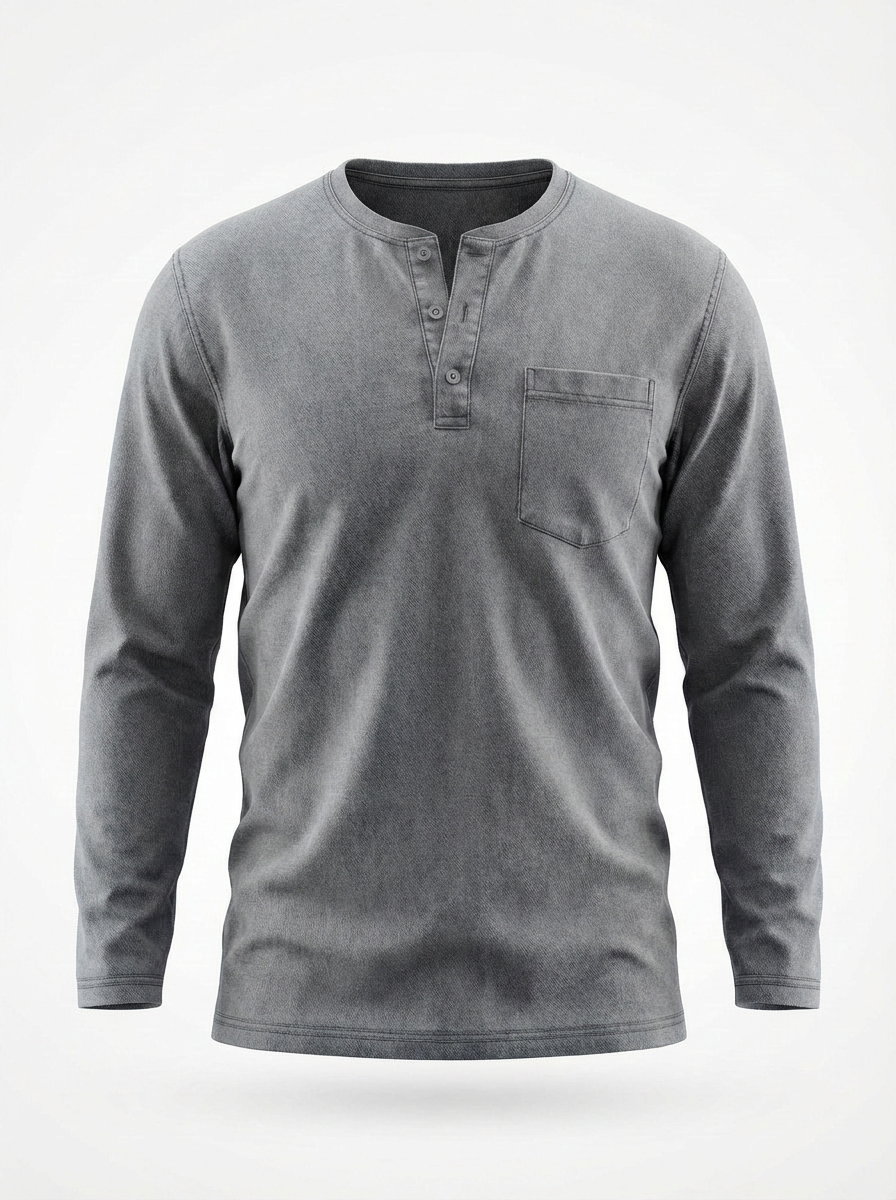 Boven | Heren Blouse Met Knoopsluiting