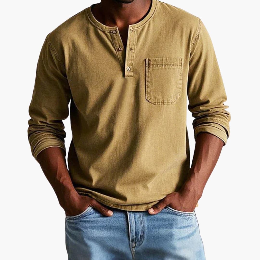 Boven | Heren Blouse Met Knoopsluiting 3