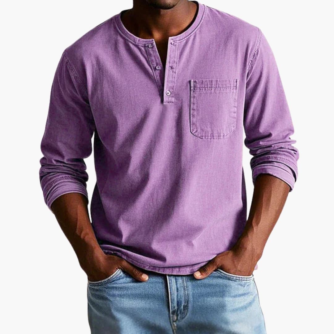 Boven | Heren Blouse Met Knoopsluiting 4