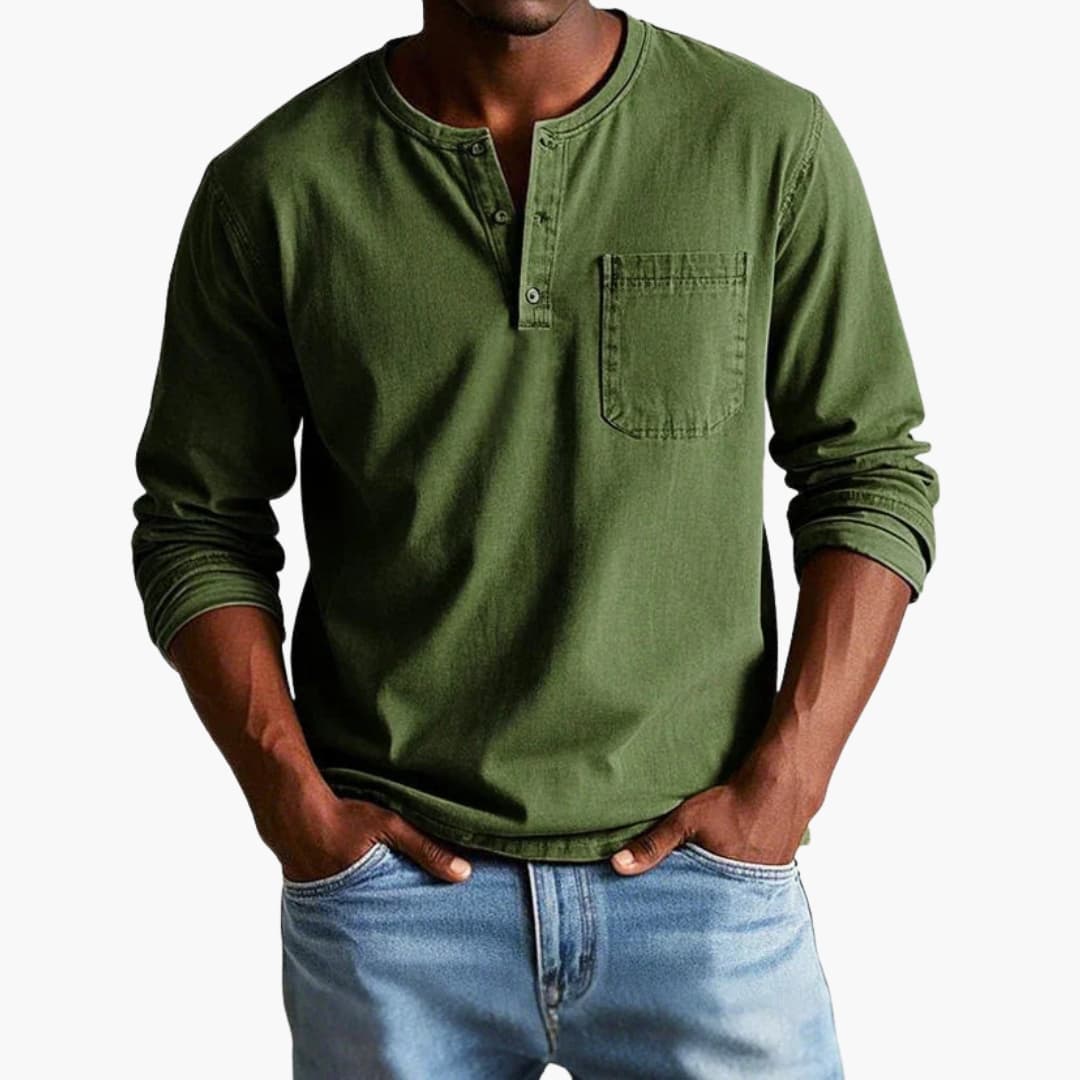 Boven | Heren Blouse Met Knoopsluiting 7