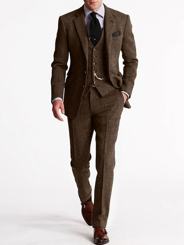 Clever | Driedelig Tweed Smokingpak 2
