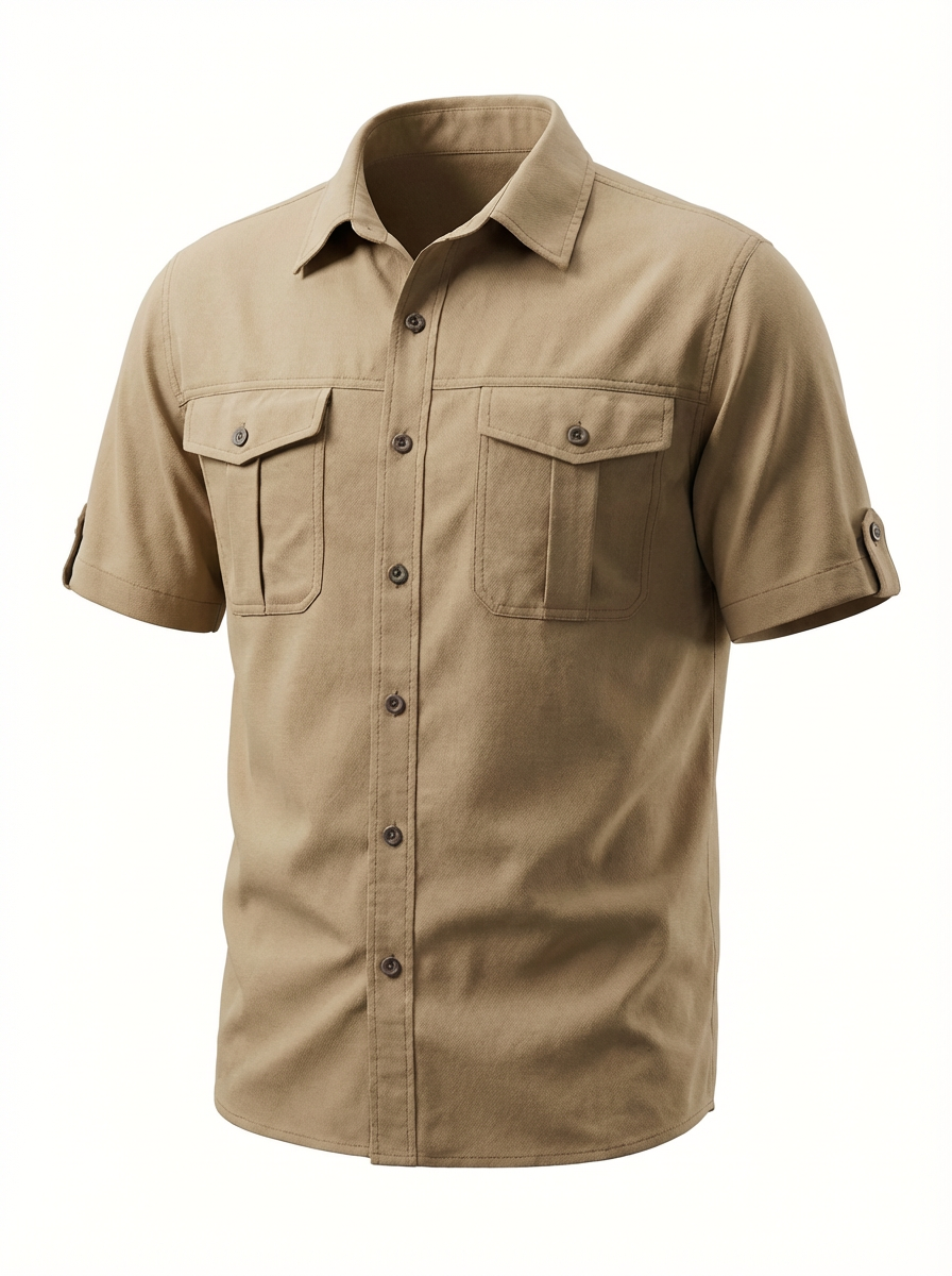 Damius | Utility-Overhemd Met Zak voor Dagelijks Gebruik