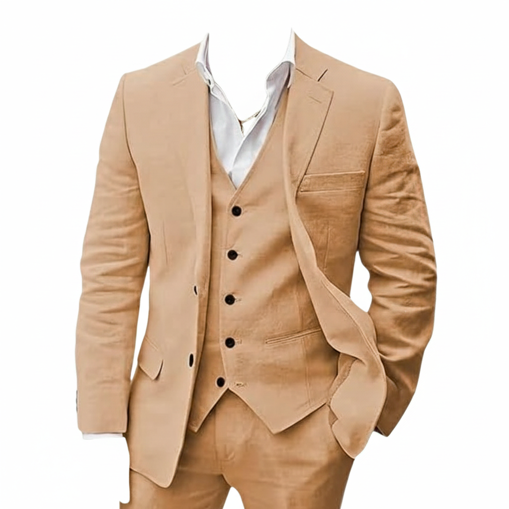 Sutton | Heren Roze Bruiloft Driedelig Pak