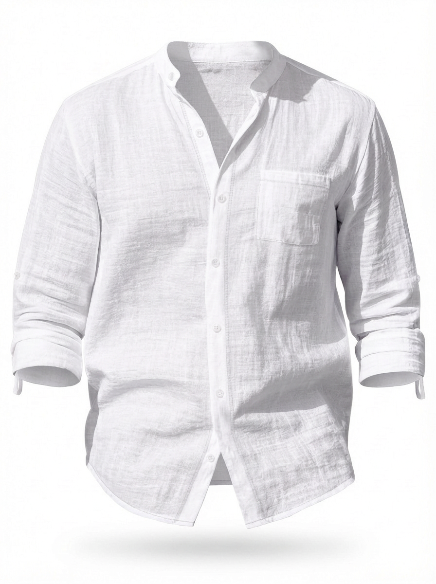 Havro | Linnen Lange Mouw Overhemd Heren