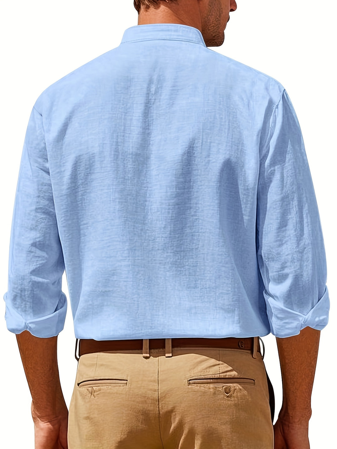 Havro | Linnen Lange Mouw Overhemd Beige 6