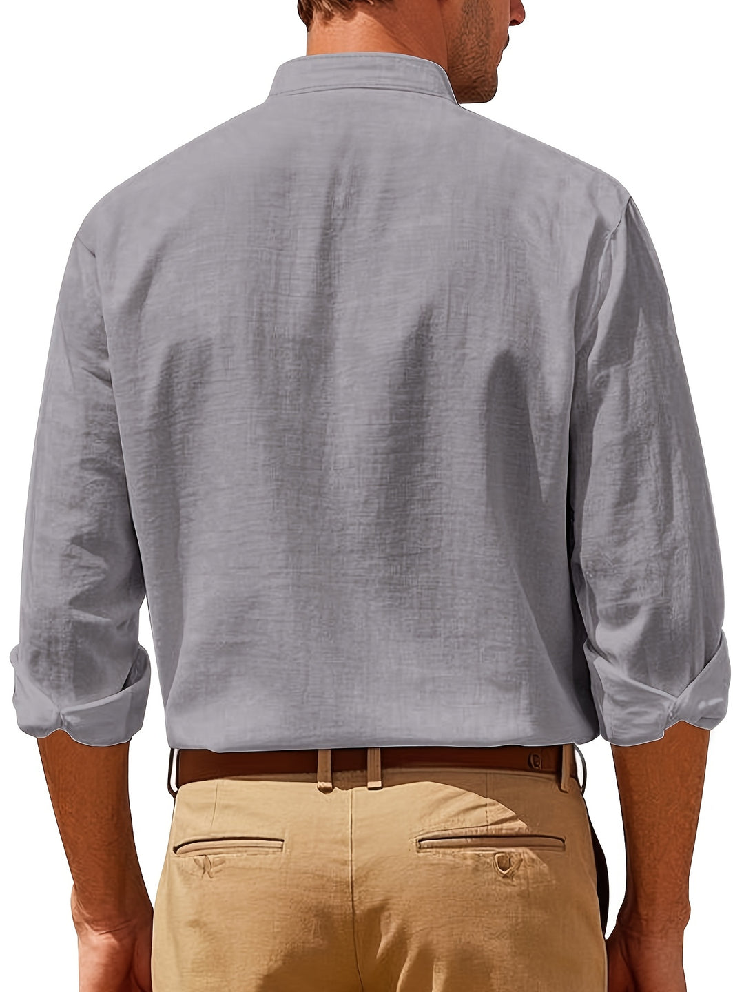 Havro | Linnen Lange Mouw Overhemd Beige 7