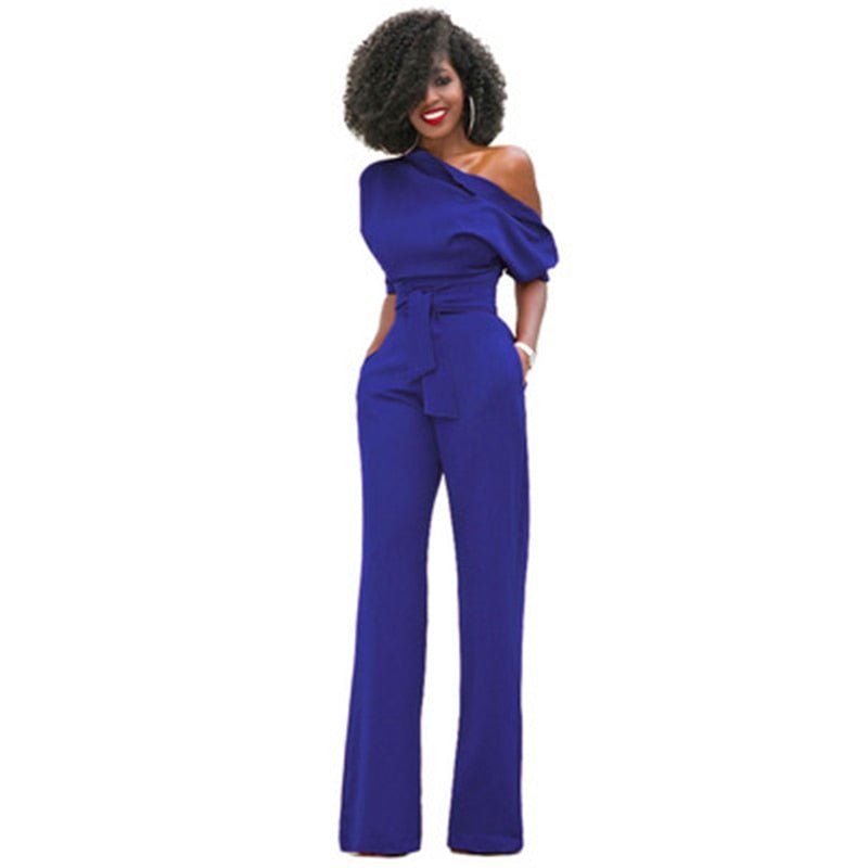 Jana | Dames Jumpsuit Wijde Pijp One Shoulder Riem 5