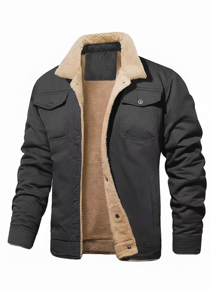 Katoenen Fleece Bomberjack voor Heren | Quor