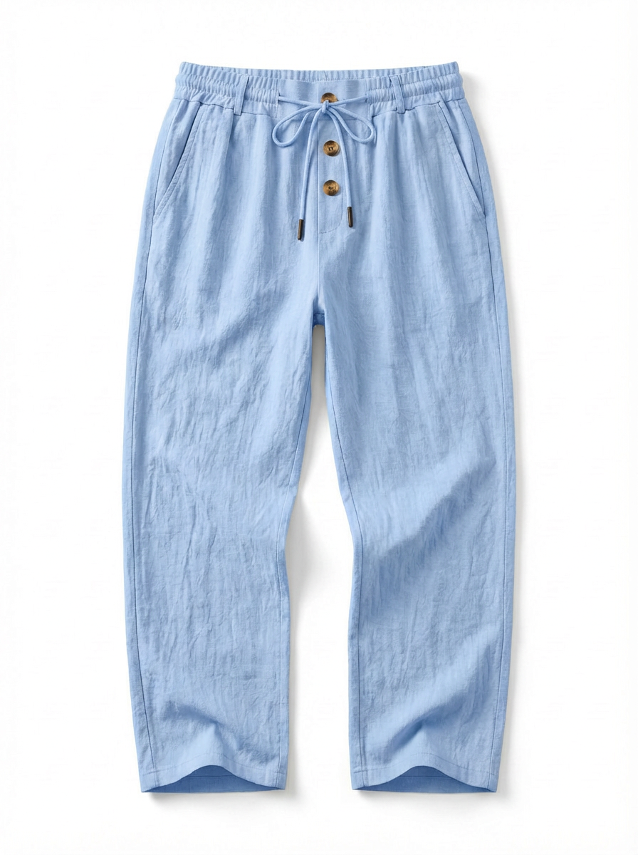 Lina | Lichtgewicht Linnen Broek met Trekkoord