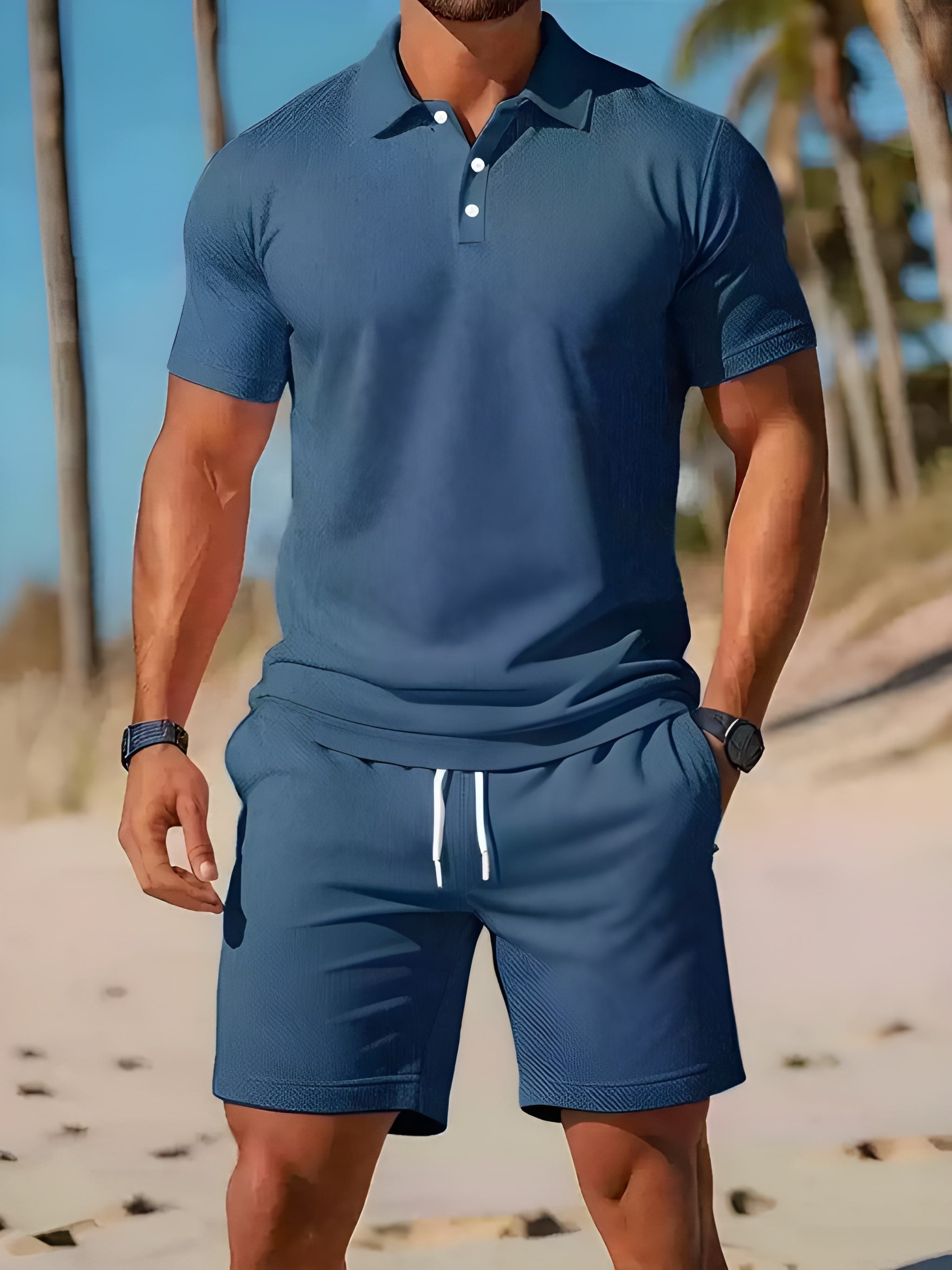 Lumo | Heren Lichtgewicht Zomersport Set Casual 7