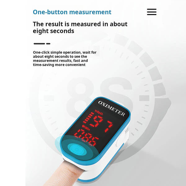 Vingertop oximeter clip design met LED-scherm voor eenvoudige niet-invasieve meting