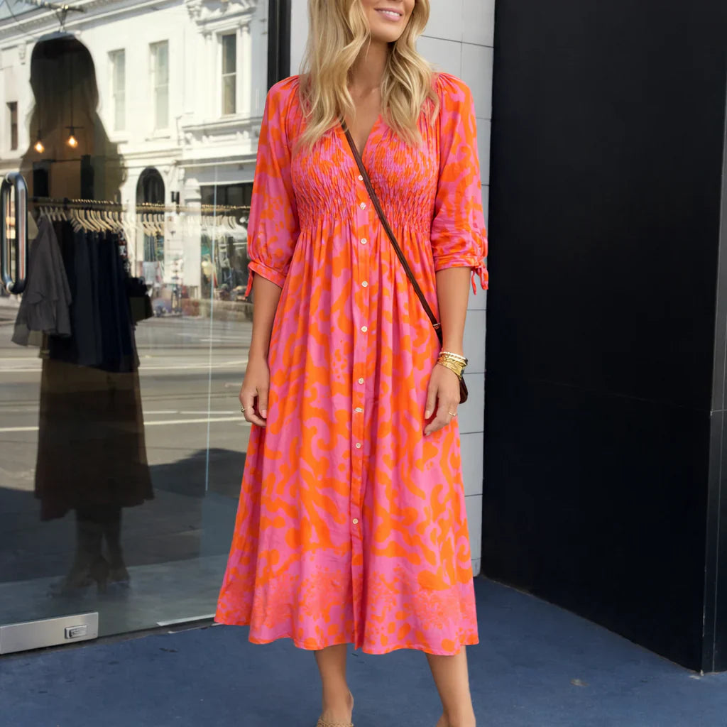 Anouk | Midi Jurk met Print