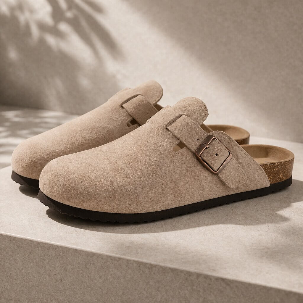 Bo | Dames Clogs met Verstelbare Gesp Beige