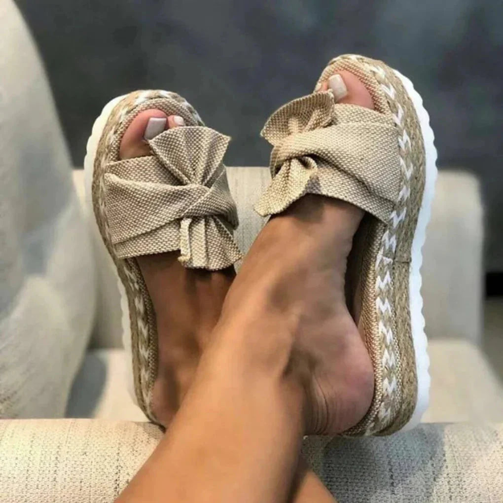 Daphne | Dames Sandalen met Strik Beige