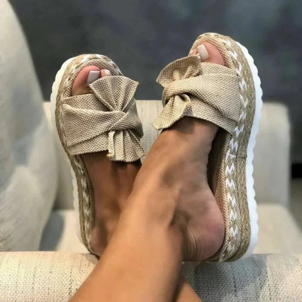 Daphne | Dames Sandalen met Strik Beige