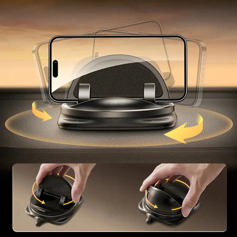 Universele smartphone houder met eenvoudige dashboardmontage en 360 graden rotatie functie