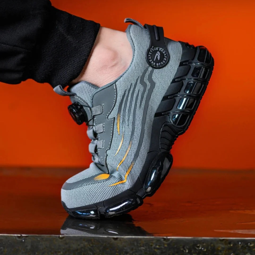 Heren werkschoenen met verstevigde neus en dempende zool voor langdurig comfort