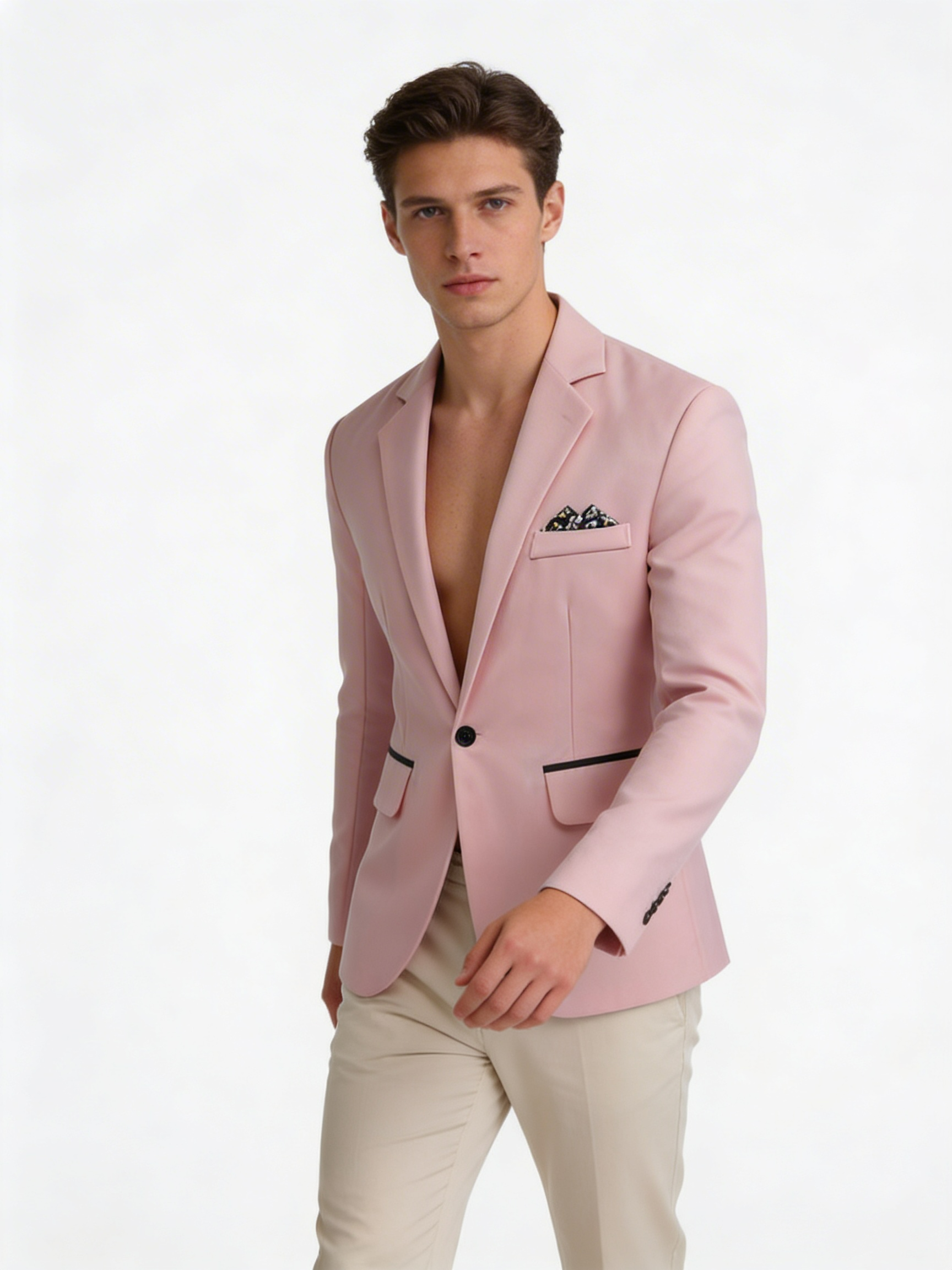 Bartin | Heren Slim Fit Blazer Met Eén Knoop