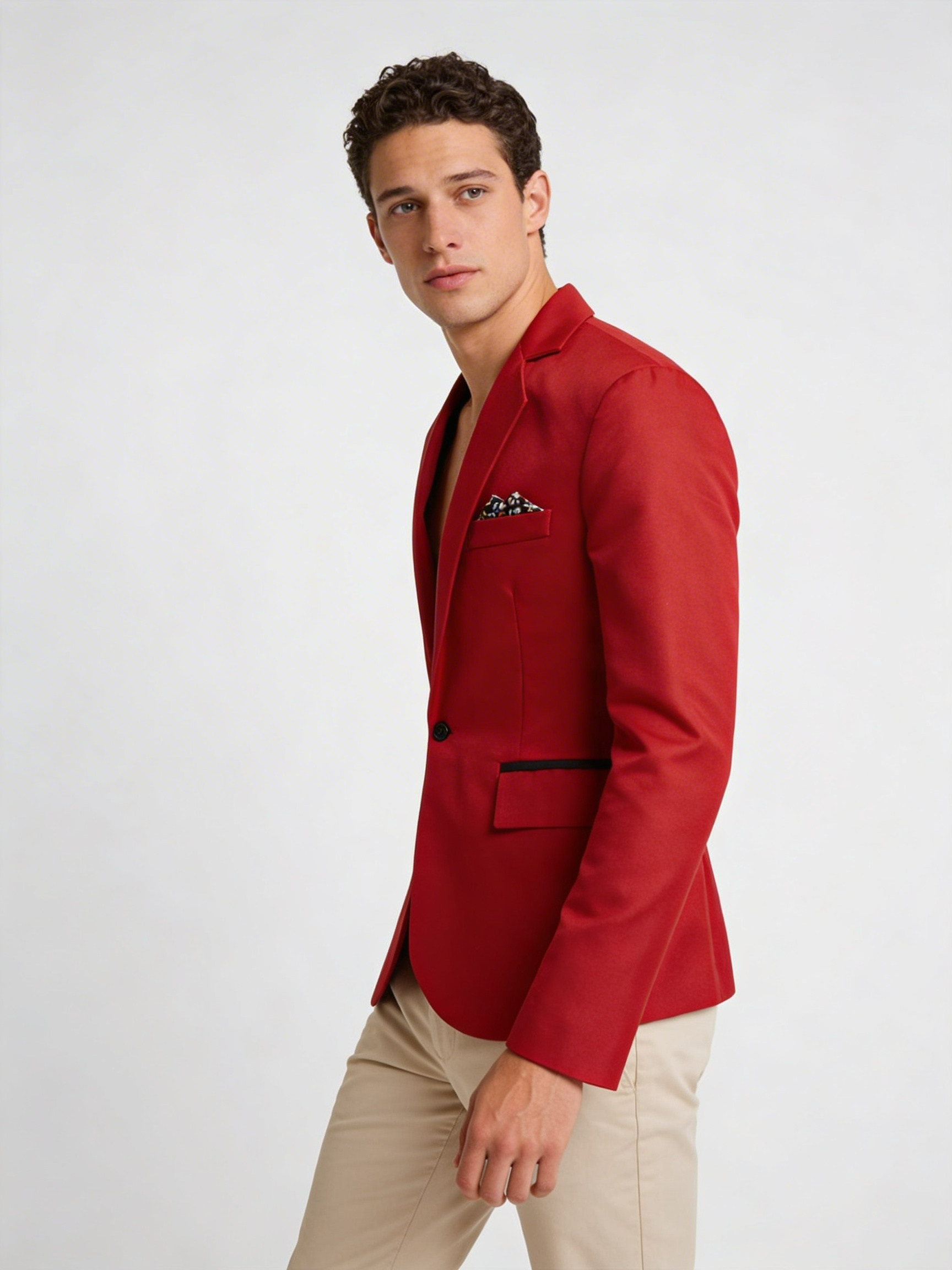 Bartin | Heren Slim Fit Blazer Met Eén Knoop