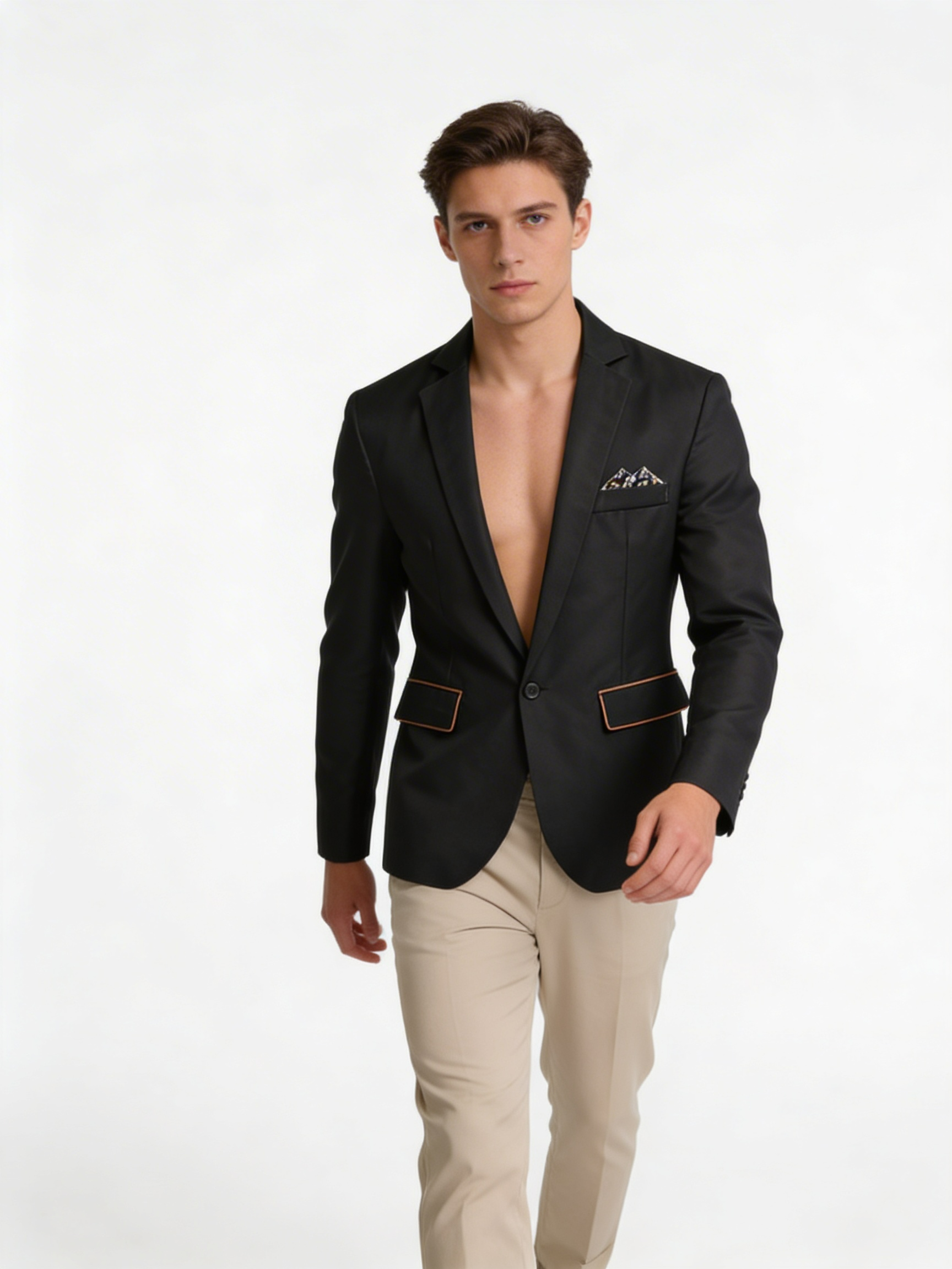 Bartin | Heren Slim Fit Blazer Met Eén Knoop