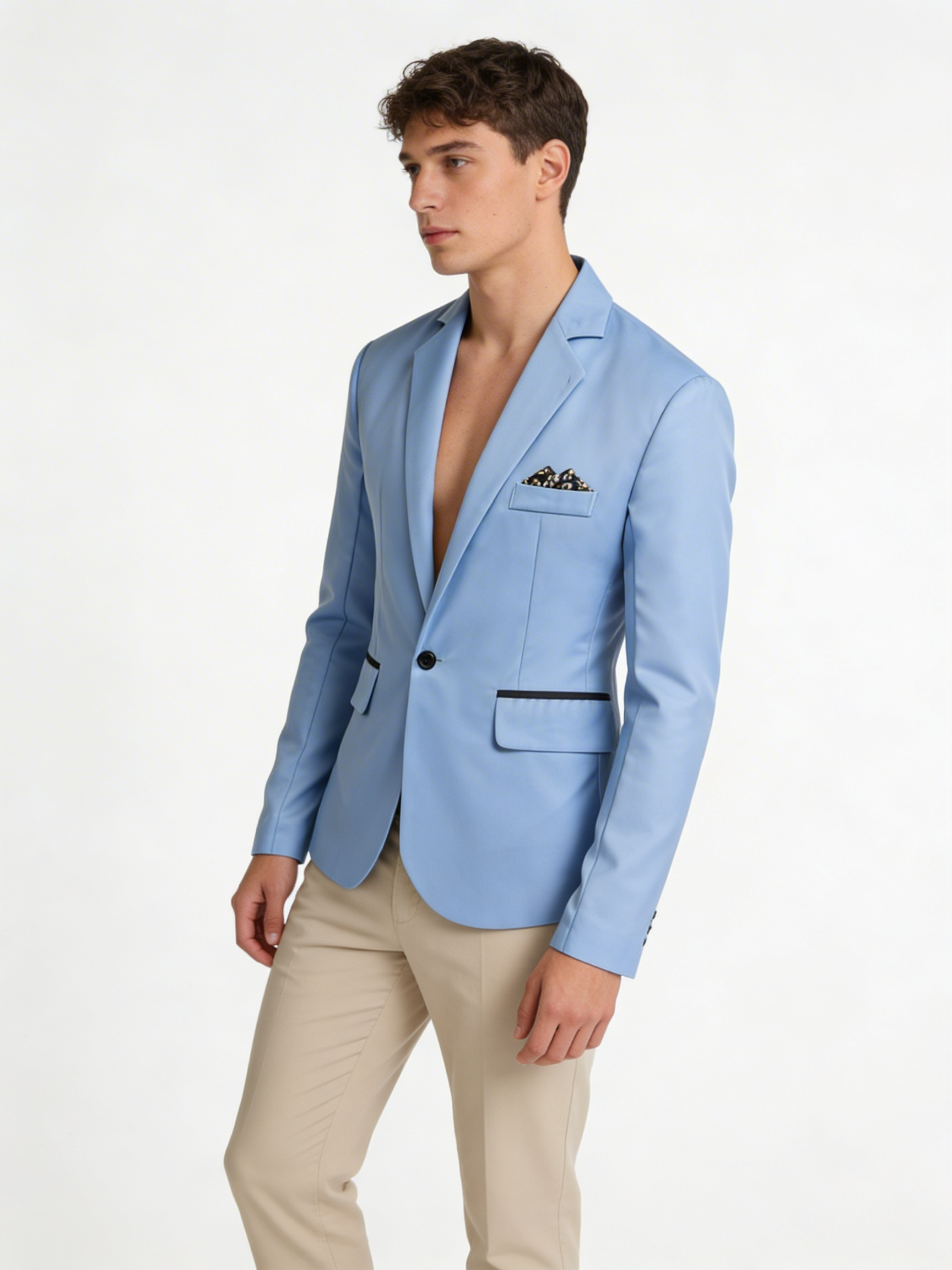 Bartin | Heren Slim Fit Blazer Met Eén Knoop