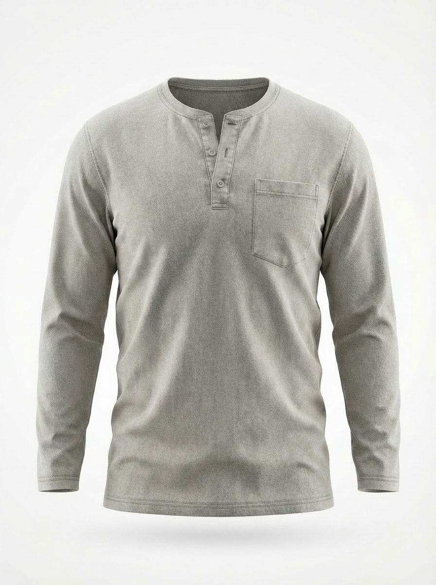 Boven | Heren Blouse Met Knoopsluiting