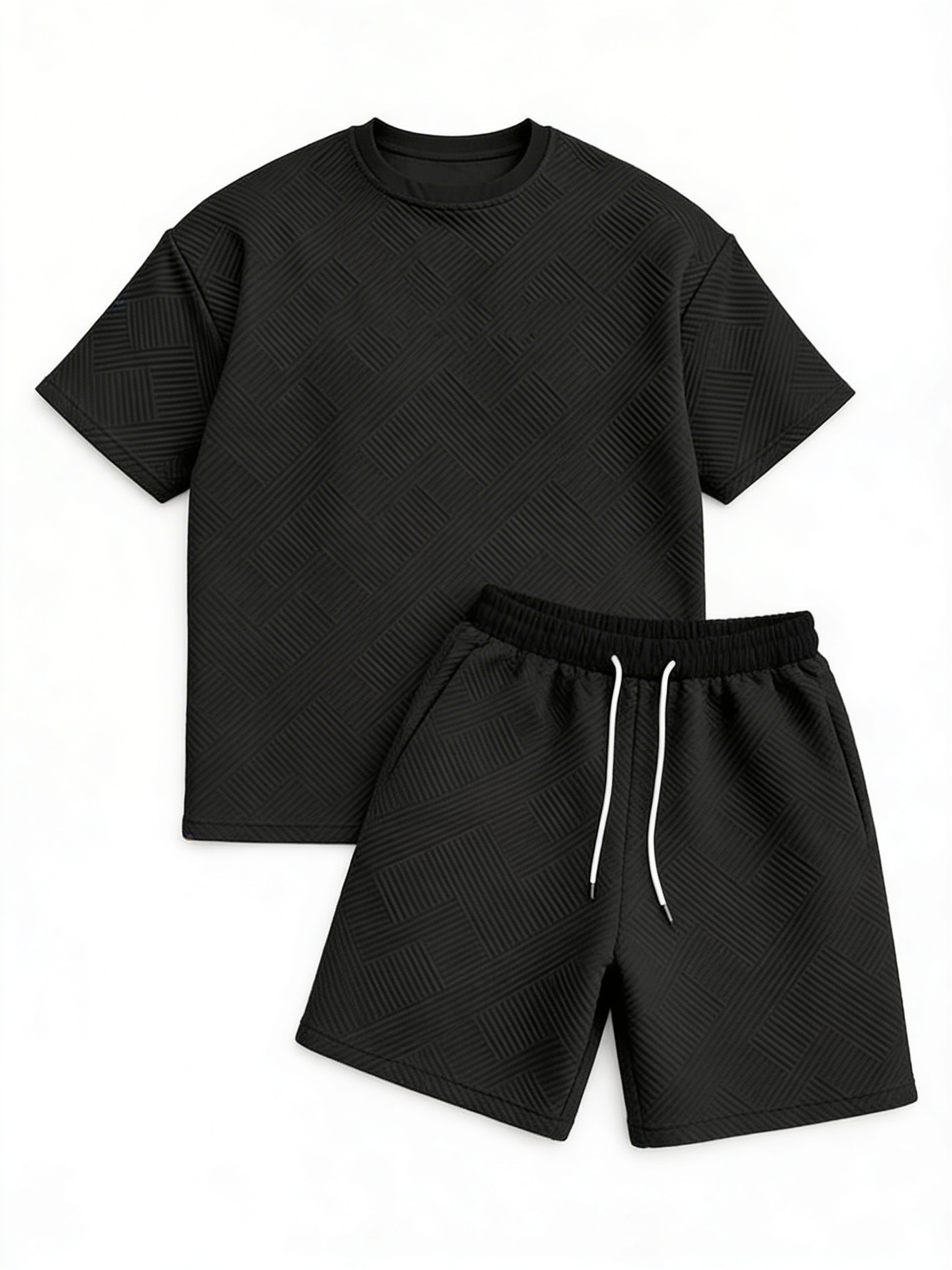 Soren | Heren Zomer Geometrisch T Shirt En Shorts Set