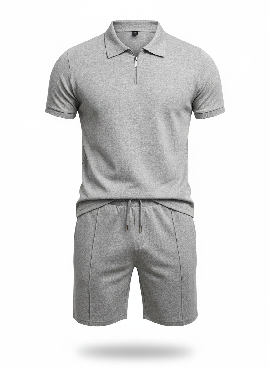 Porten | Heren Polo Shirt En Shorts Set