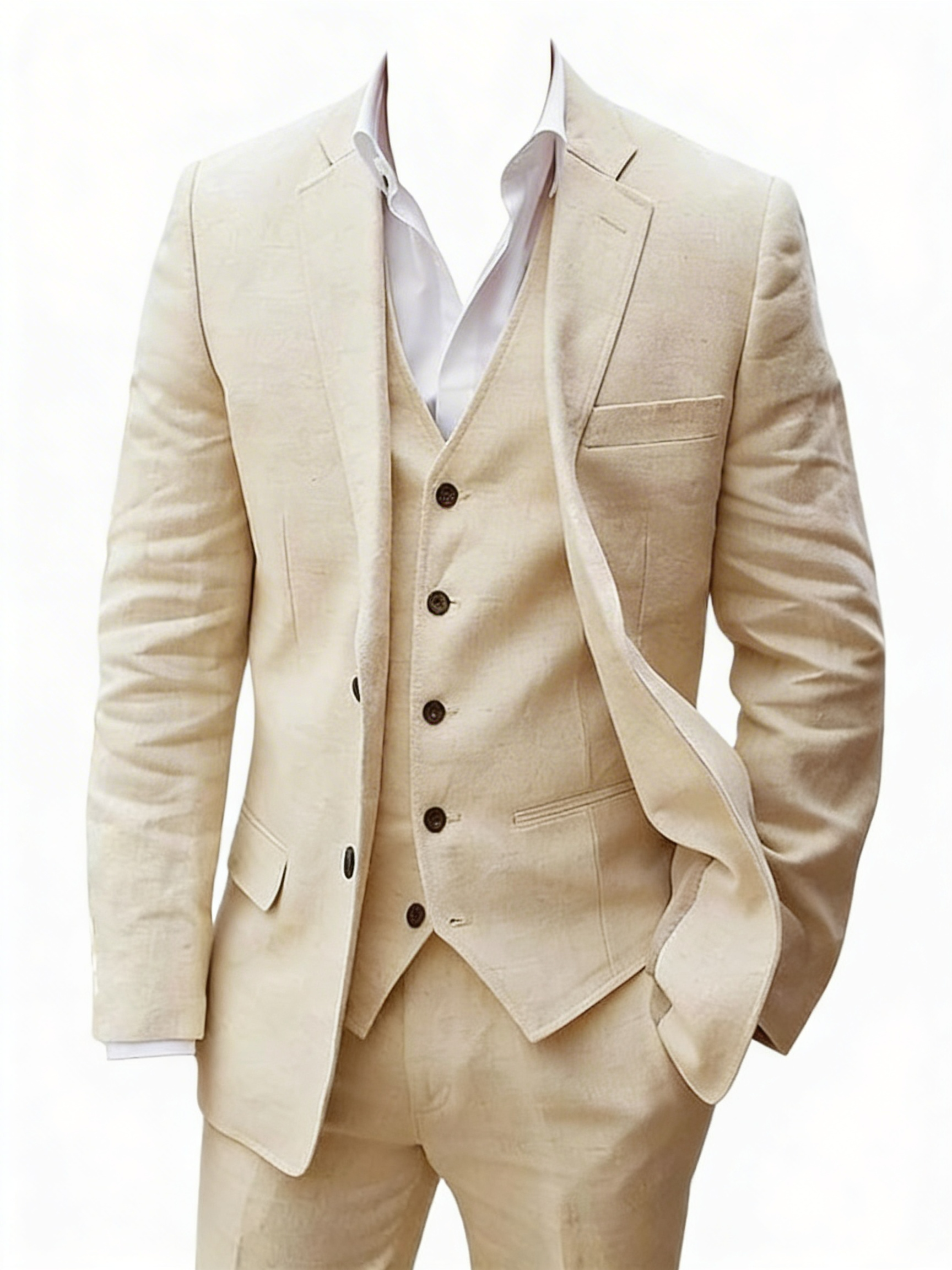 Sutton | Heren Roze Bruiloft Driedelig Pak