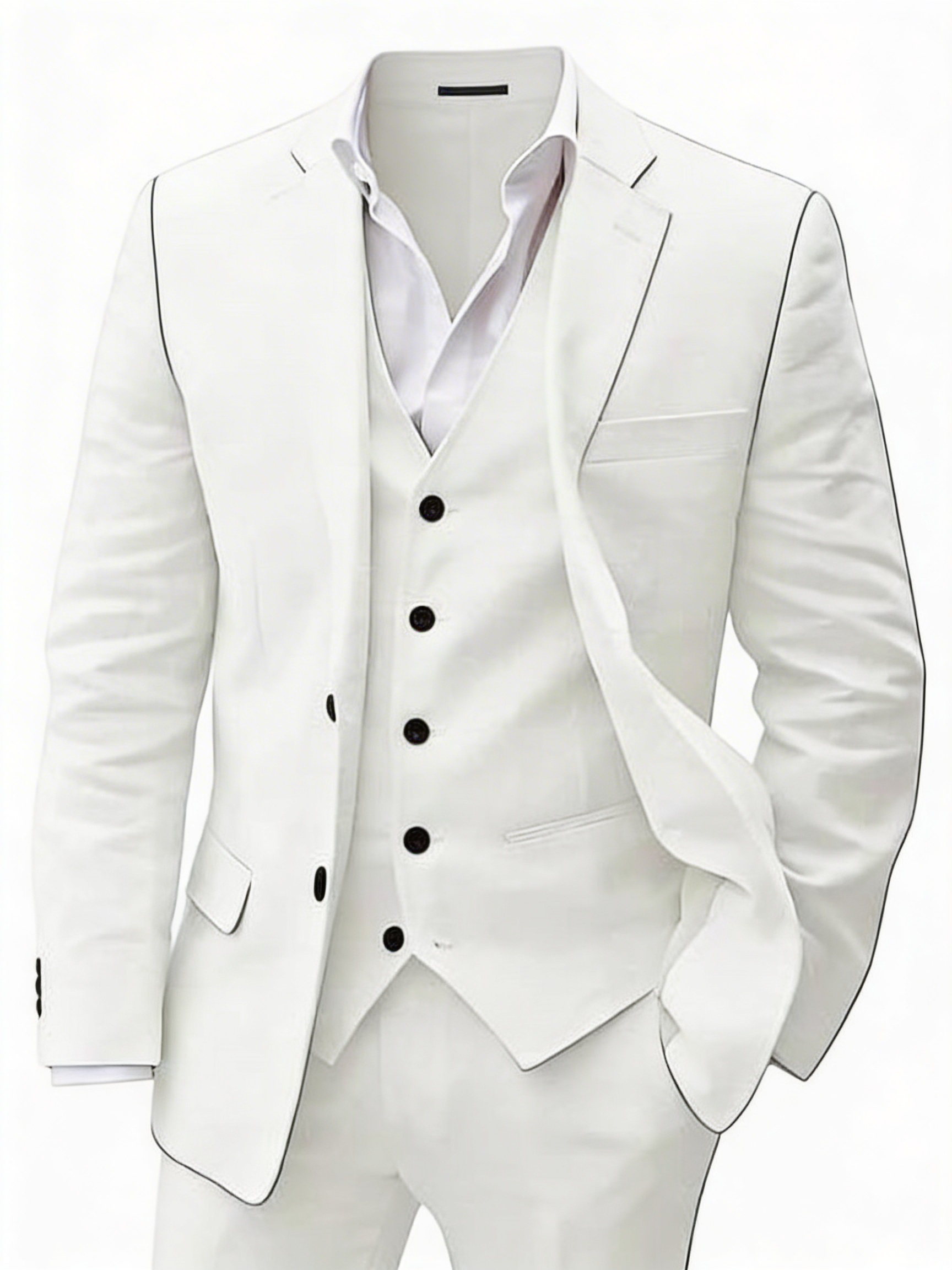 Sutton | Heren Roze Bruiloft Driedelig Pak