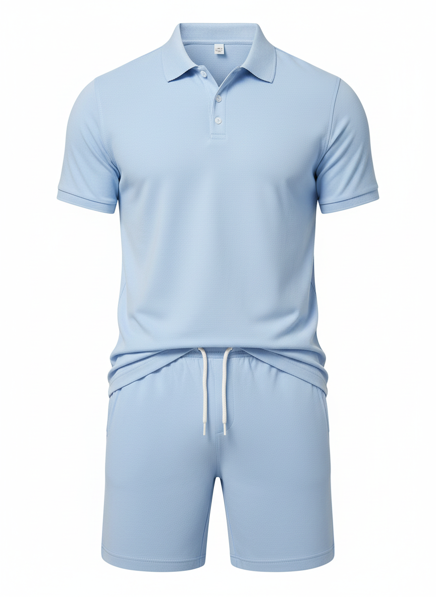Savio | Heren Zomer Polo En Shorts Set