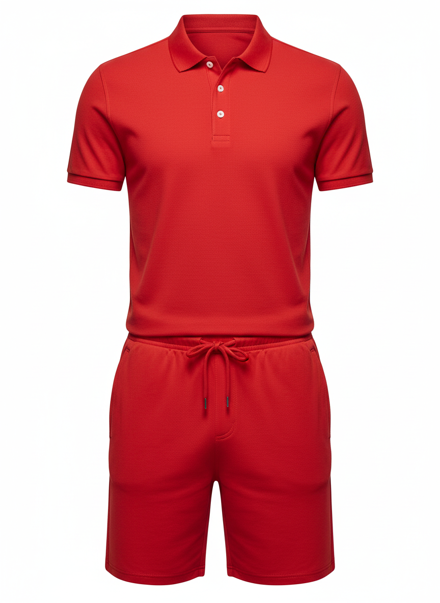 Savio | Heren Zomer Polo En Shorts Set