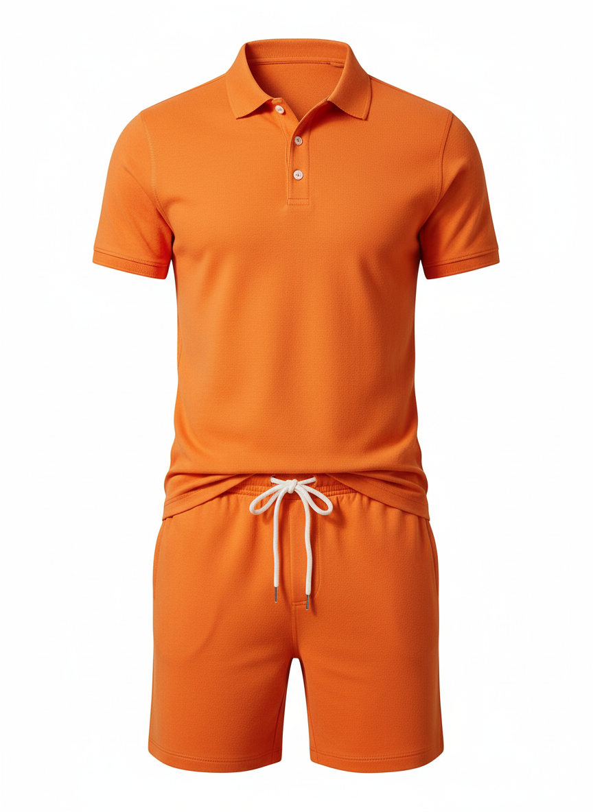 Savio | Heren Zomer Polo En Shorts Set