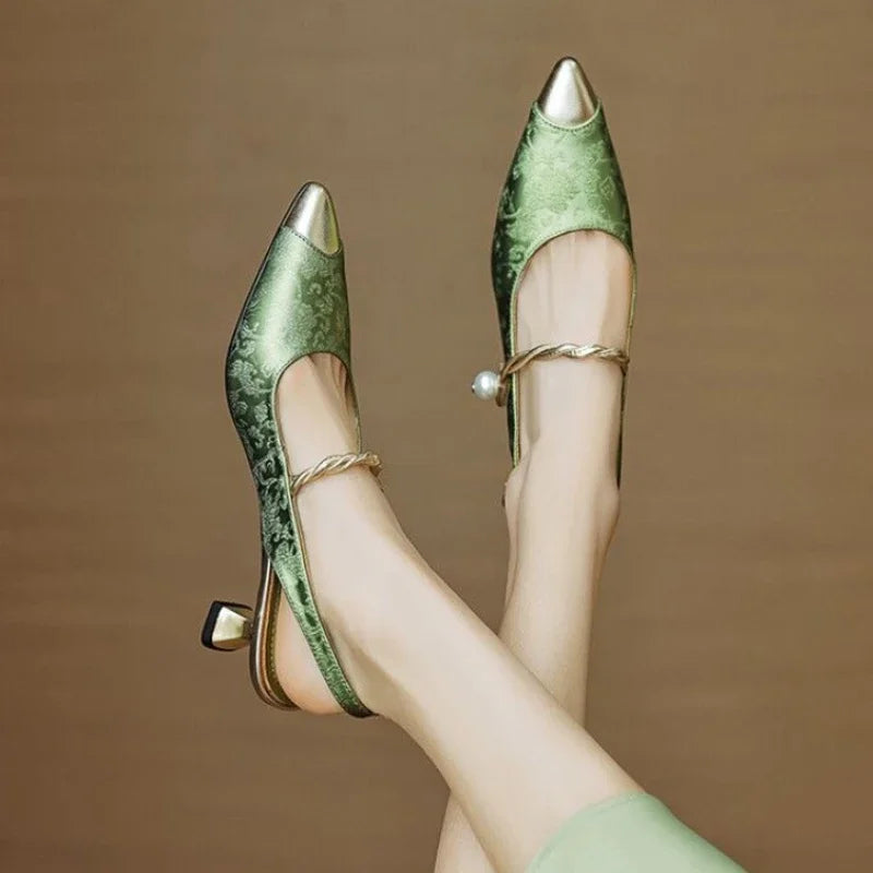 Hanne | Dames Slingback Pumps met Enkelbandje
