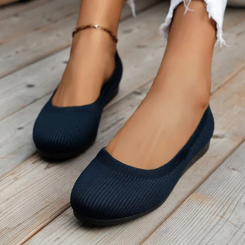Lara | Dames Ballerina's Met Platte Zool