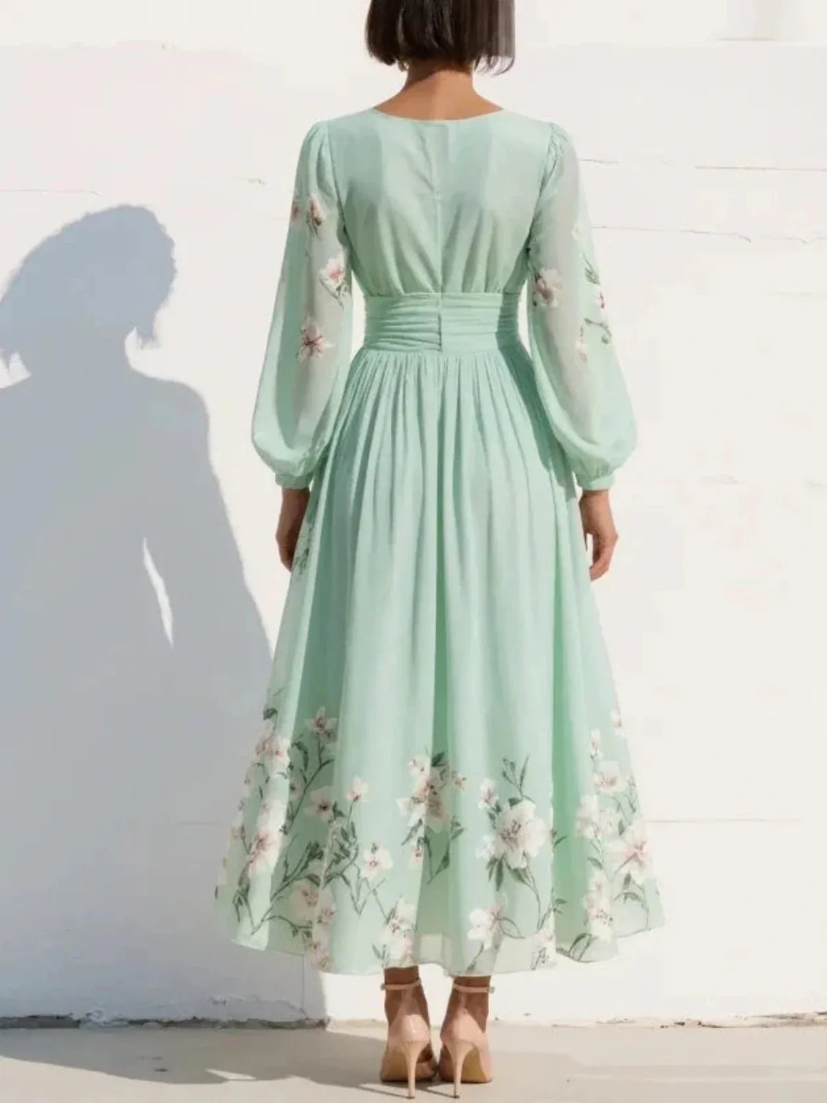 Lara | Maxi Jurk Bloemenprint V-hals