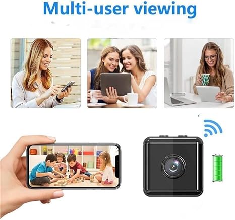 Mini beveiligingscamera 1080P HD met draadloze installatie en app controle voor binnen en buiten toepassing