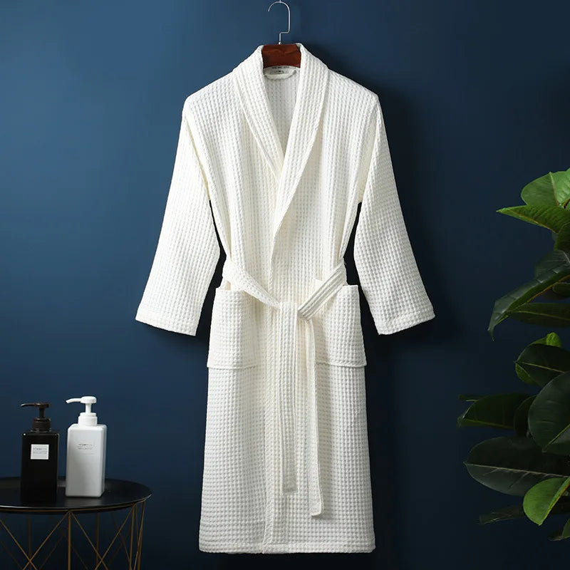 Kimono badjas met ceintuur en twee zakken in verschillende kleuren