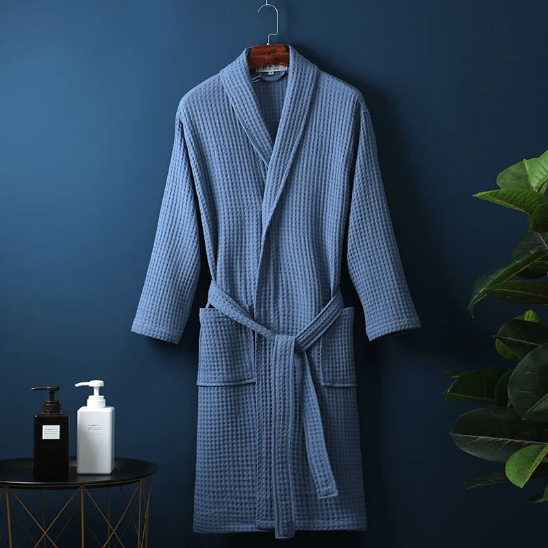 Dames badjas met kimono kraag verkrijgbaar in geel, wit, roze en blauw