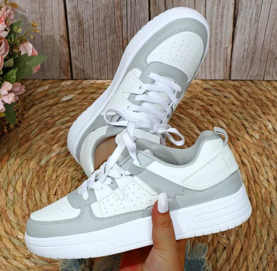 Linde | Dames Sneakers Pastel Colorblock Grijs