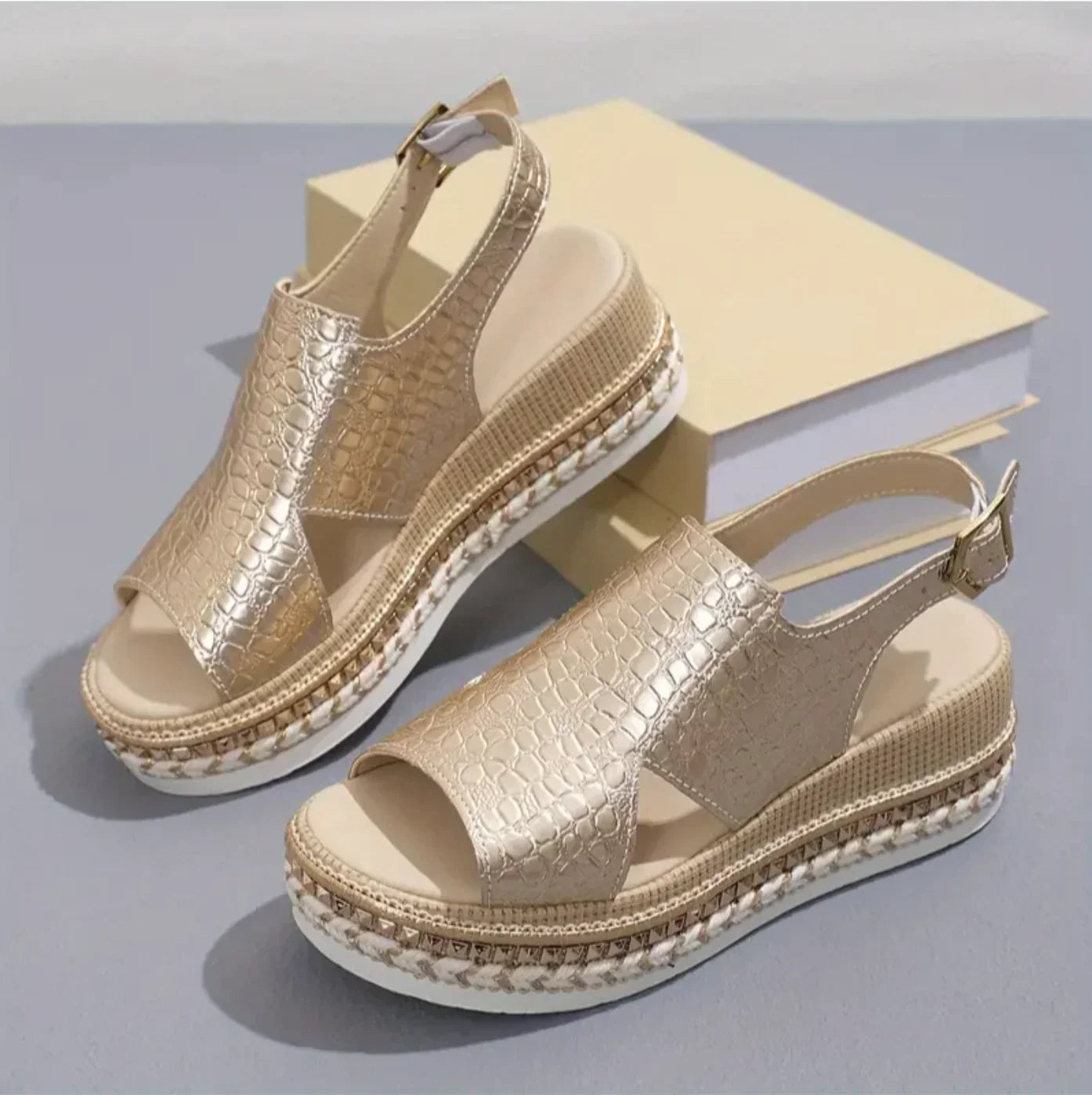 Lisa | Dames Platform Sandalen Espadrille