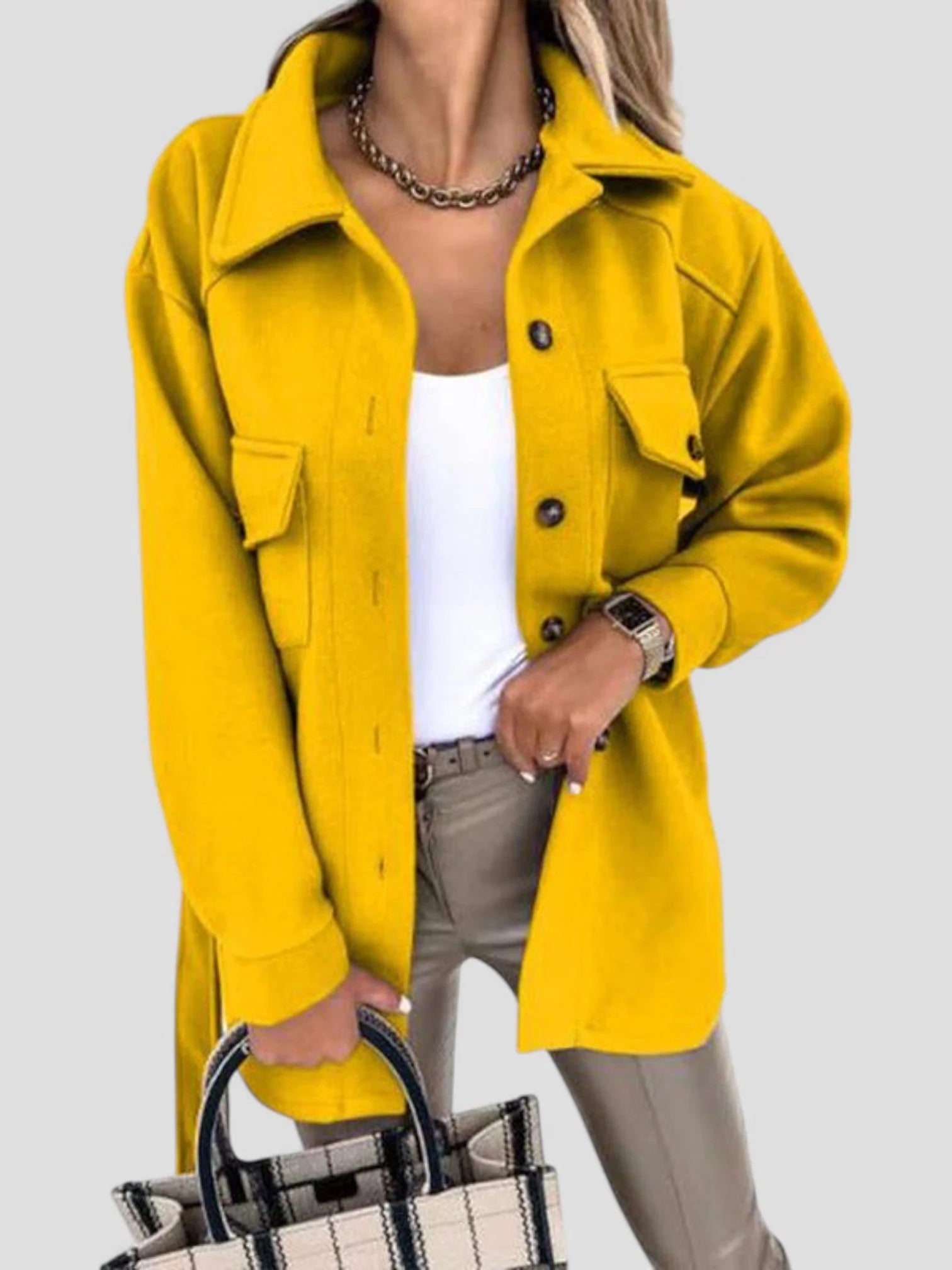 Dames oversized shacket als lichte tussenlaag voor wisselend weer