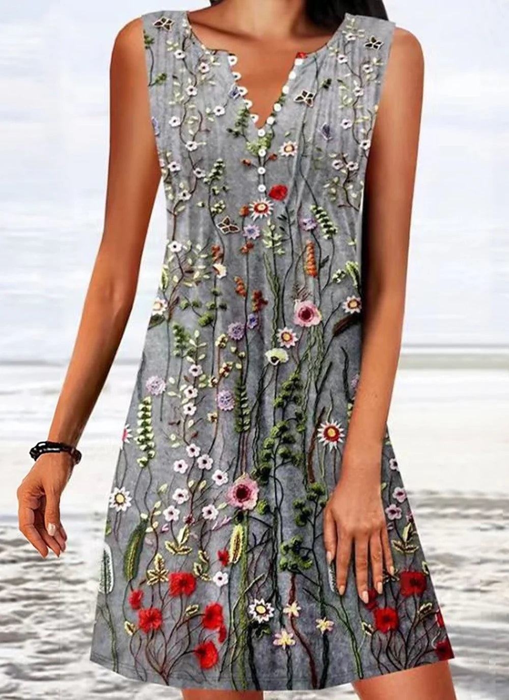 Zomerjurk collectie in groen, roze en blauw met bloemenprint en A-lijn silhouet