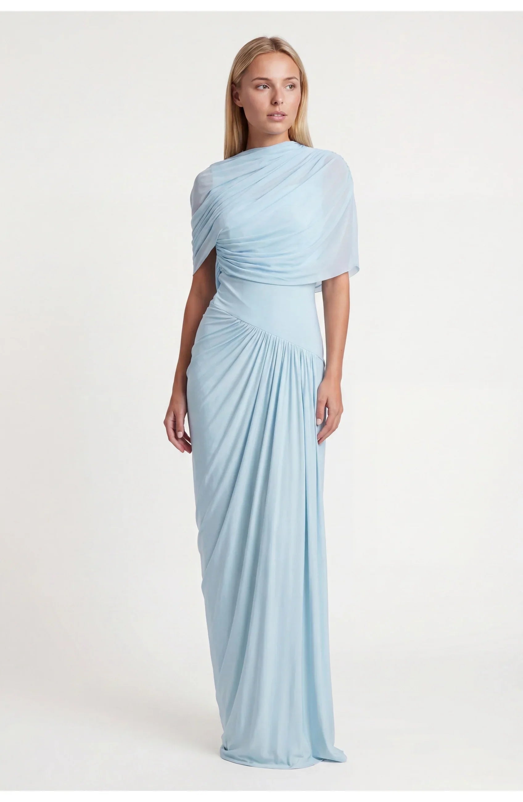 Mees | Maxi Jurk Gedrapeerd Asymmetrisch