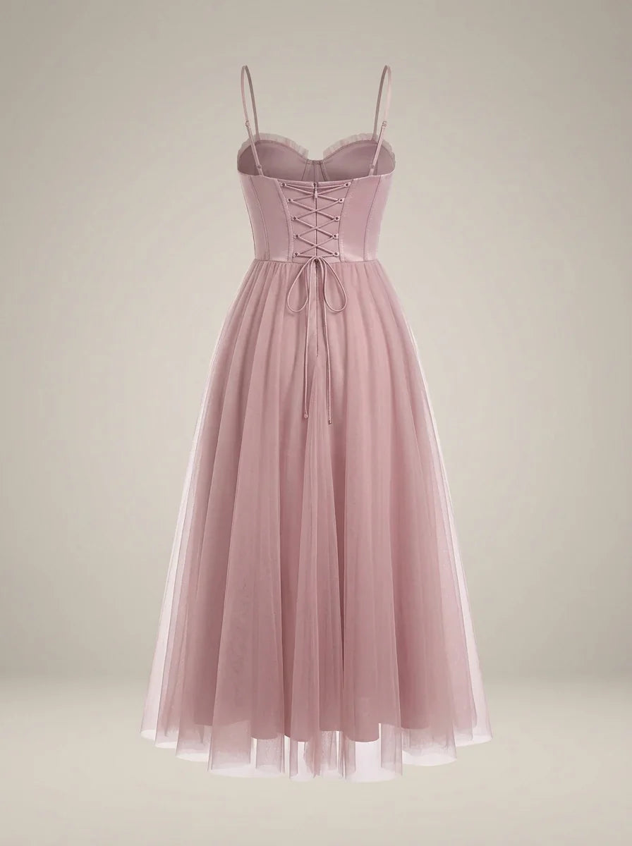 Mees | Midi Jurk met Korsetten Bustier