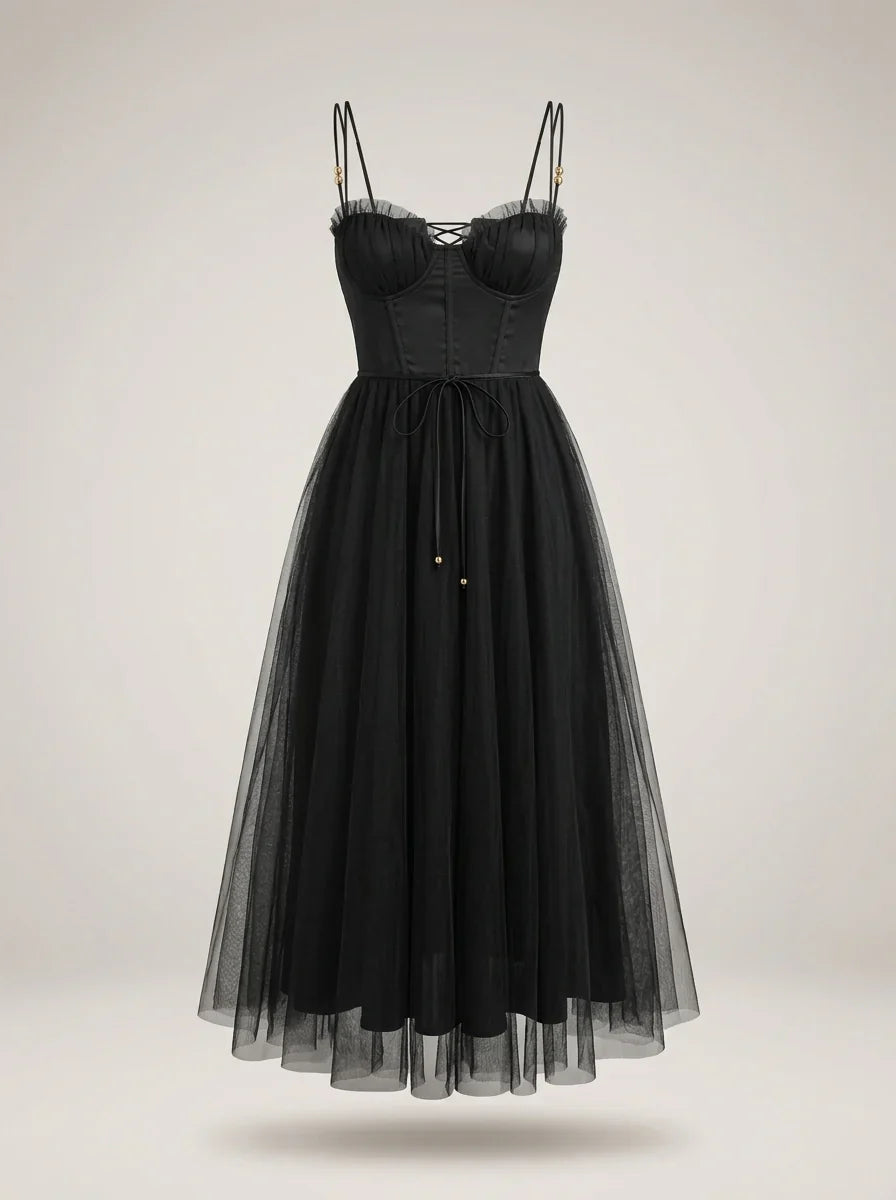 Mees | Midi Jurk met Korsetten Bustier
