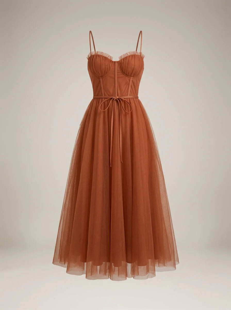 Mees | Midi Jurk met Korsetten Bustier