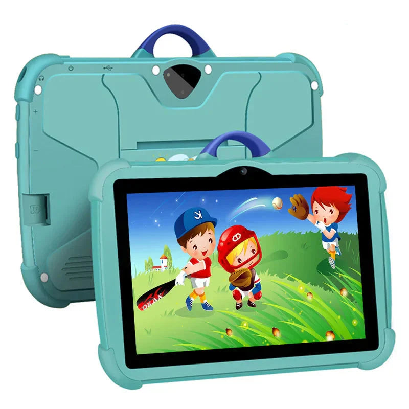 Kindertablet 7 inch cartoonpatroon in roze kleur met quad-core processor en 64GB opslagcapaciteit voor kinderen