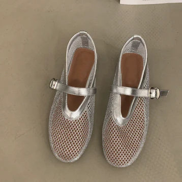 Mesh ballerina's met klassiek design en moderne twist voor elke garderobe