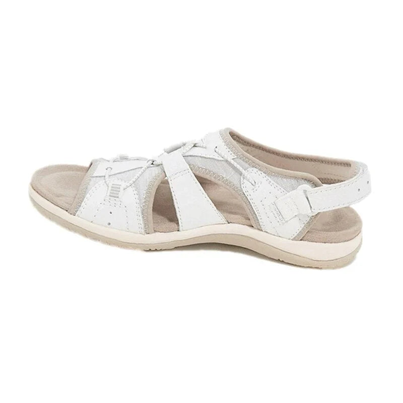 Suze | Dames Sportieve Sandalen Klittenband Wit